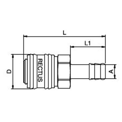 PNEUMATICKÁ RÝCHLOSPOJKA VNÚTORNÁ KONEKTORA PRE 8mm HADICE TYP 26 RECTUS