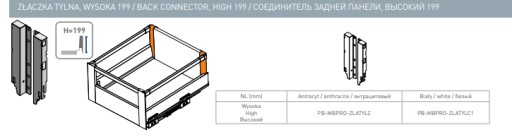 MONTÁŽ ZADNÉHO KONEKTORA GTV MODERN BOX PRO HIGH H=199 ANTRACITOVÁ