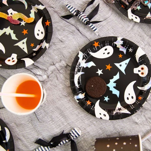 HALLOWEEN Ghost papier TANIERE ČIERNA x6