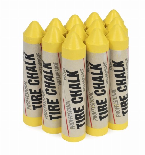 Kriedový značkovač na pneumatiky, žltý, hrubý, PROFI, 17 mm - 5 kusov