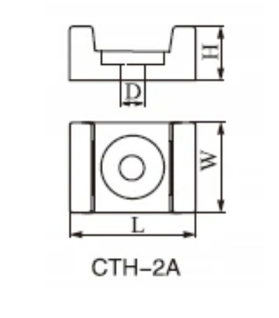 MONTÁŽNY DRŽIAK KÁBLOVÝCH SPOJOV CTH-2A ČIERNA 100