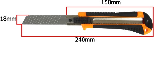 Nôž na tapety 18 mm lámacia čepeľ ERGONOMICKÝ