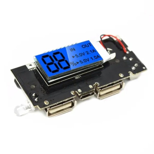 MODUL POWER BANKY s LCD - 2X USB (5V 2,1A a 1A)