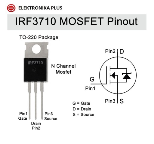 TRANSISTOR IRF3710 N-kanálový MOSFET 57A 100V TO220