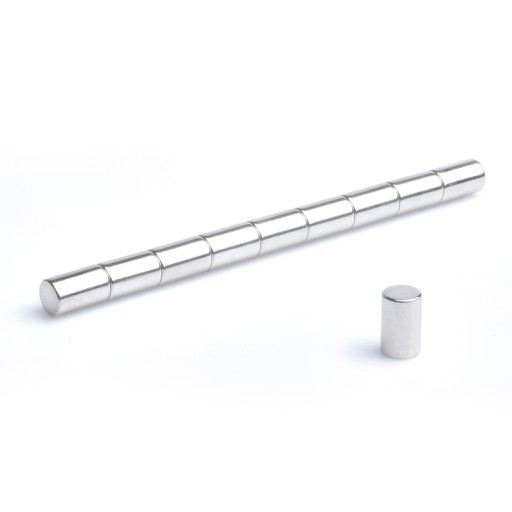 Neodymový cylindrický magnet MW 5x8 N38, sada 10 kusov
