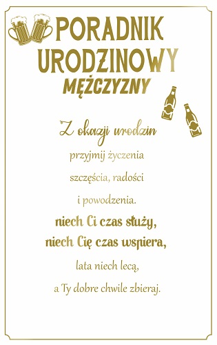 Blahoželanie k narodeninám pre muža, chlapa, priateľa, Sprievodca k narodeninám extra U41