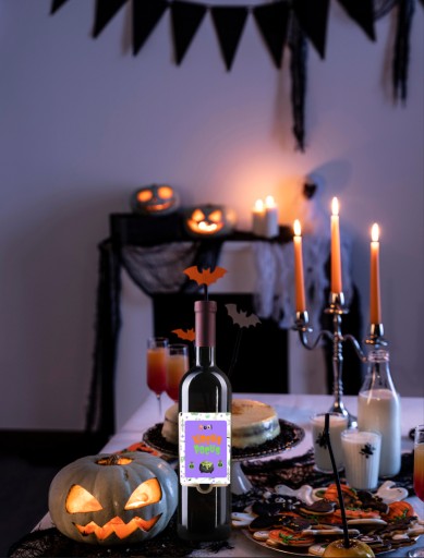 HALLOWEENSKÉ ŠTÍTKY NA FĽAŠE Hocus Pocus 10 ks