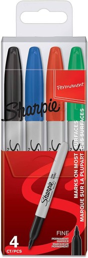 Permanentný popisovač rôzne farby Sharpie 4 ks.