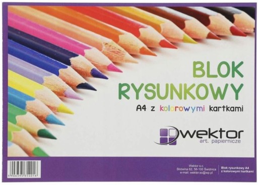 KRESLENIE Vektorový blok s farebnými listami A4