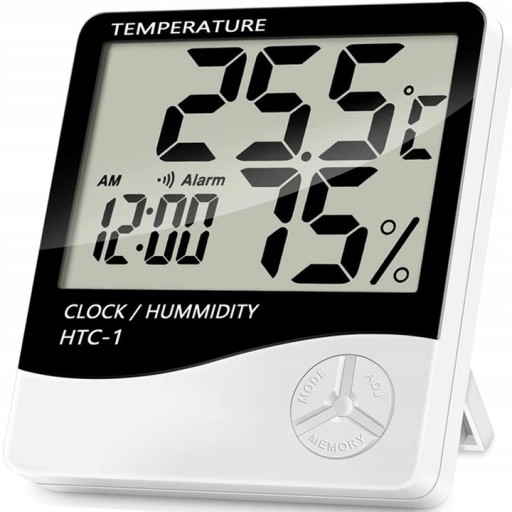 DIGITÁLNY TEPLOMER HYGROMETER HODINY METEOSTANICE