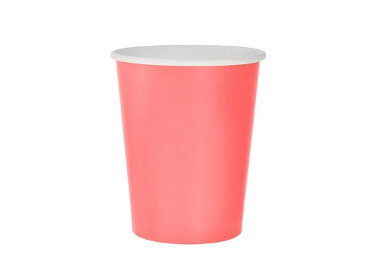 Papierové poháre Ružové 270 ml 14 ks.
