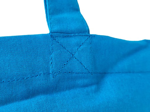 Odolná ekologická modrá bavlnená taška