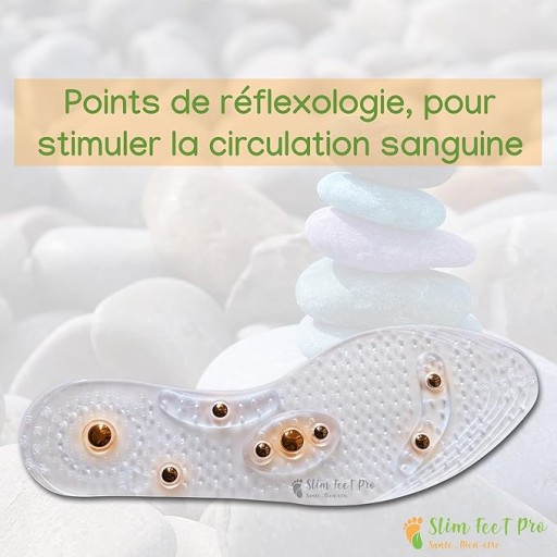 Magnetické vložky na masáž chodidiel Akupresúrna reflexológia 40-44