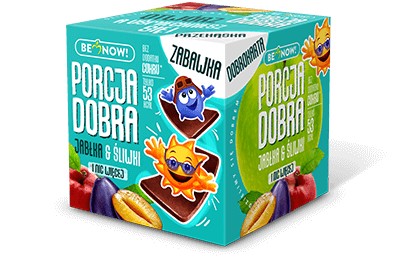 Kocka s prekvapením (jablkovo-slivkový snack + hračka) 16g