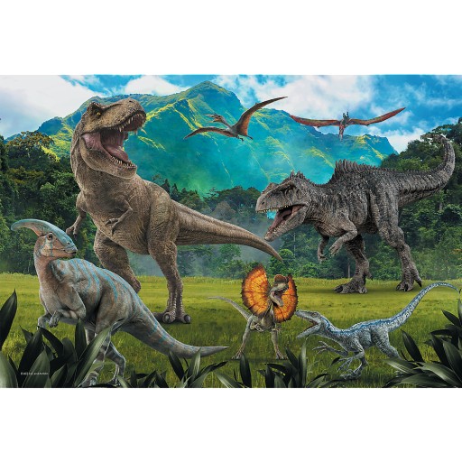 PUZZLE 100 JURASSIC WORLD PUZZLE DINOSAURS JURSKÝ PARK 5+ KOCIEK
