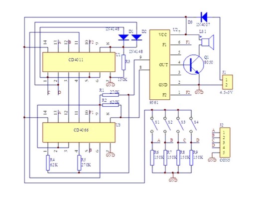 Elektronická siréna 16 signálnych tónov DIY_BTE-282