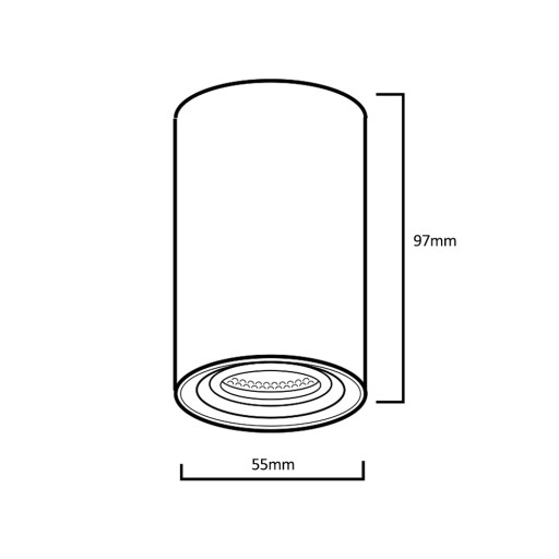 Prisadené svietidlo HALOGEN SPOT TUBE pre LED GU10