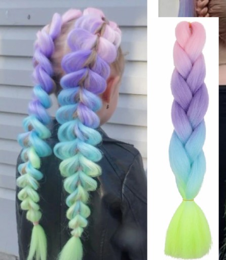 SYNTETICKÉ VLASY OMBRE BRIDGES ROVNÉ FAREBNÉ DREADS Braid K1