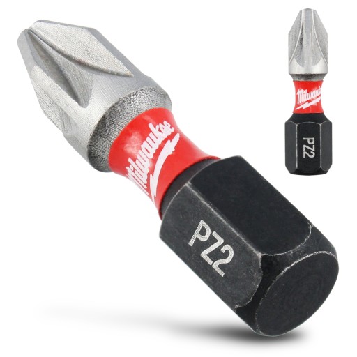 PZ2 SKRUTKOVAČ Nárazový bit 25 mm Pozidriv Magnetická špička MILWAUKEE