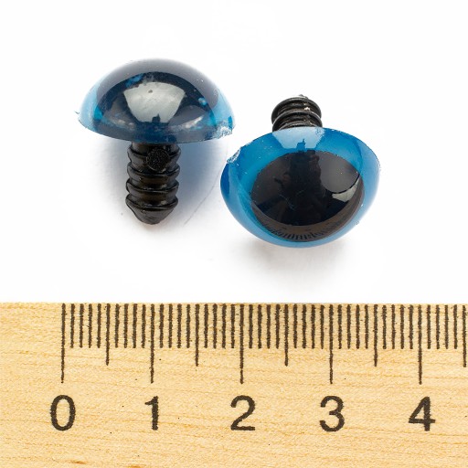 Bezpečnostné oči so závitmi a svorkami, na hračky, plastové, 18 mm, 10 párov
