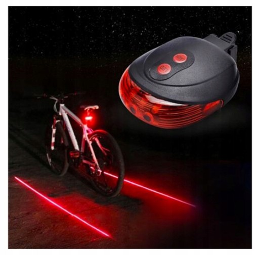D1O70 LASEROVÁ LASEROVÁ ČERVENÁ LED BICYKLE LAMPA