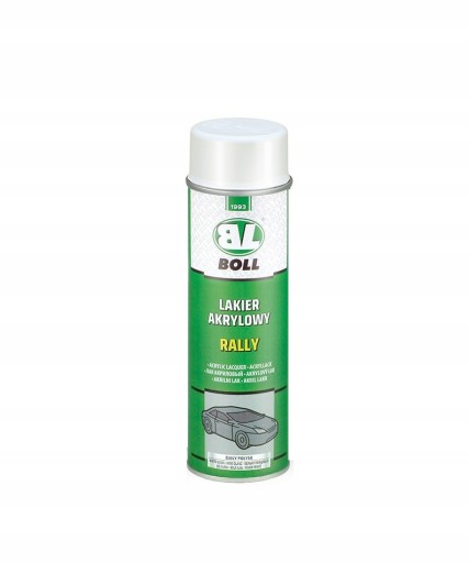 BOLL biely lesklý lak 500ml sprej rally - akryl