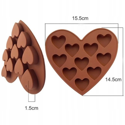 Silikónová forma zo sójového vosku Valentínske srdiečka