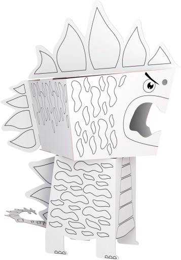 Omaľovánka Monumi Cubehead Dino 3D Stegosaurus