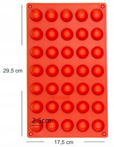 Silikónová forma na pečenie pologúľ, dekoračných gúľ, zákuskov, čokolády, XS