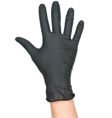 Nitrilové rukavice POWDER FREE EASYCARE BLACK OUTLINE veľkosť L / BLACK