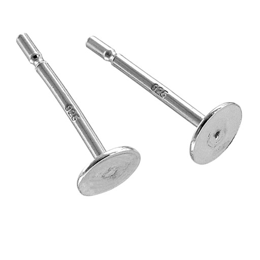 Náušnicové puzety - základ 4 mm striebro 925 1 pár