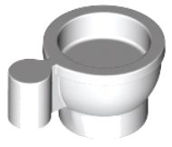 LEGO ACCESSORIES BIELY POHÁR 38014