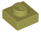 LEGO PLATE 3024 1x1 oliva NOVINKA (10g) 51 ks.