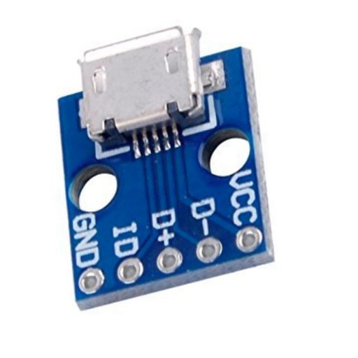 Micro USB 5pinová zásuvka rozhrania prispájkovaná k PCB + Goldpin ARDUINO