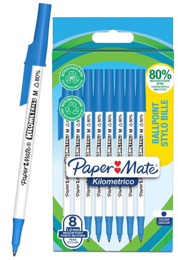 Paper-Mate Kilometrico Blue guľôčkové pero 8 ks Set Pack 2187679