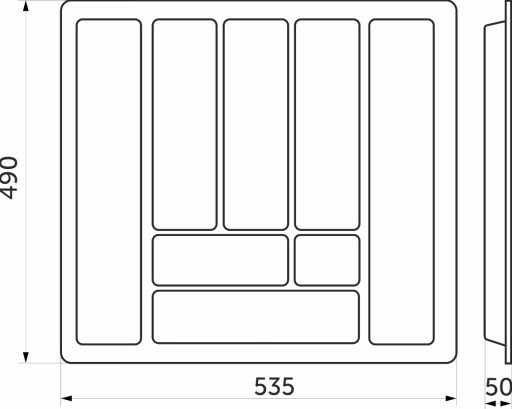 Vložka do zásuvky 60/49 COMFORT Antracit matná 2.0