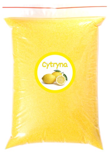 Cukrová vata Cukor Citrón 1kg Citrónovo žltá Farebná Suchá