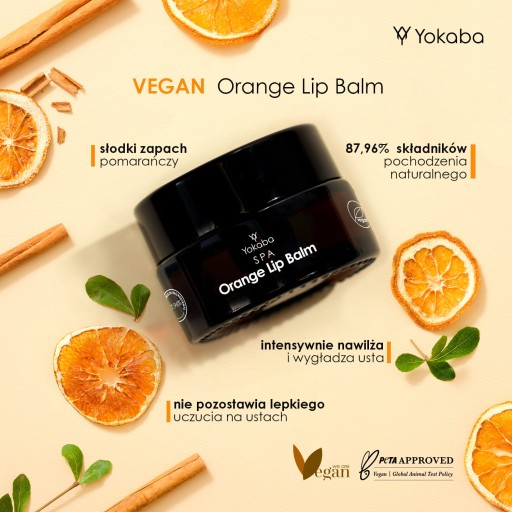 YOKABA POMARANČOVÝ BALZAM NA PERY S POMARANČOVOU VÔŇOU 15 ML