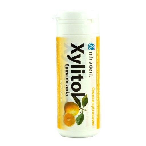 MIRADENT XYLITOL Ovocné a citrusové žuvačky 30 kusov