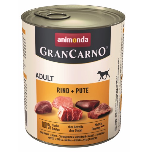 ANIMONDA GranCarno Adult s morkou Mokré krmivo pre psov, plechovka, 800g