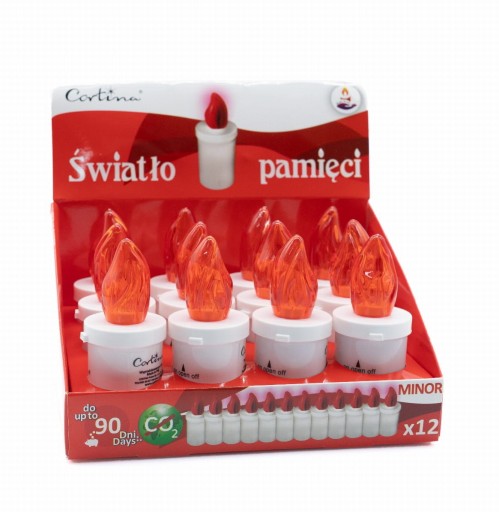 LED VLOŽKA SVIEČKY 10,5 CM MINOR ČERVENÁ
