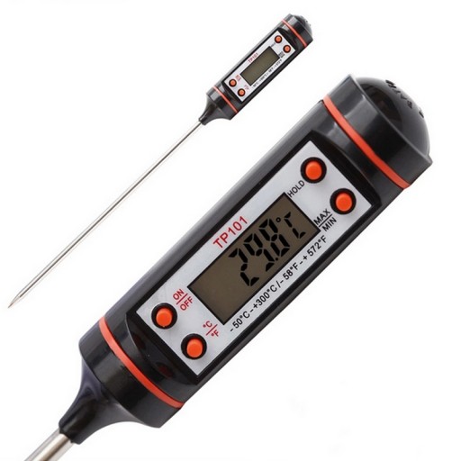 LCD KUCHYNSKÝ TEPLOMER, MÄSO, VÍNO, 300°C