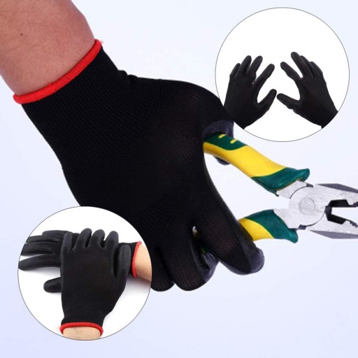 Pracovné RUKAVICE Coated Black veľkosť 10 balenie 10 párov