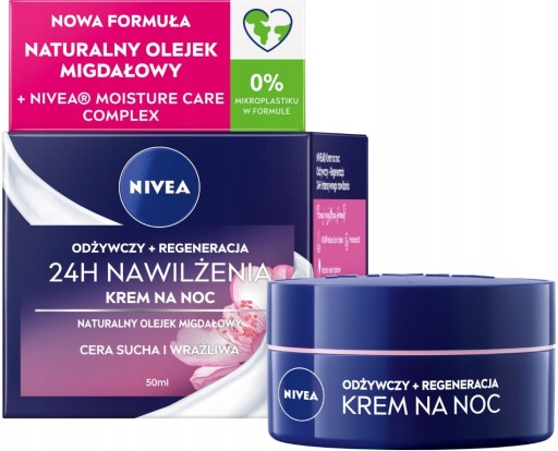 Nivea 24H hydratačný výživný nočný krém 50 ml