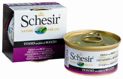 SCHESIR CAT FOOD TUNIAKA HOVÄDZIE ŽELÉ 85g