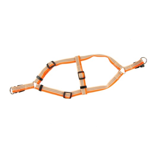 Postroj pre psa TREND STRIPE 30-50cm Oranžový 15mm