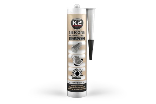 K2 ČIERNY SILIKÓN VYSOKÁ TEPLOTA +350°C 300G