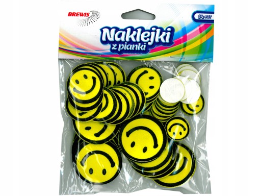 DEKORATÍVNE PENOVÉ NÁLEPKY S ÚSMEVOVÝMI ÚSMEVMI