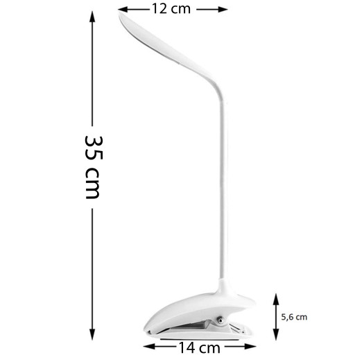 DOTYKOVÁ LED ŠKOLSKÁ STOLNÁ LAMPA USB KLIP