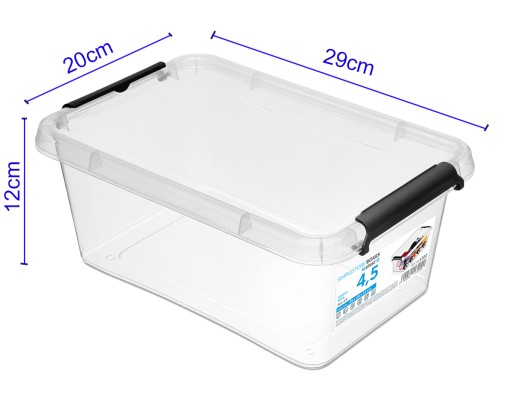 Priehľadná plastová nádoba s vekom 4,5L Box Organizer Box